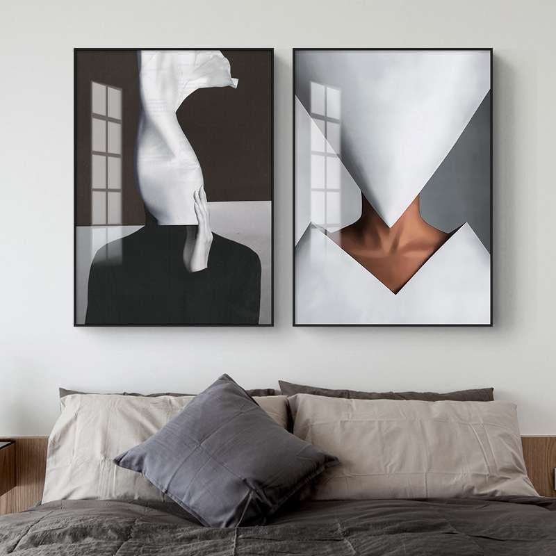 幕后玩家简约现代客厅装饰画卧室餐厅个性人物挂画样板房创意墙画