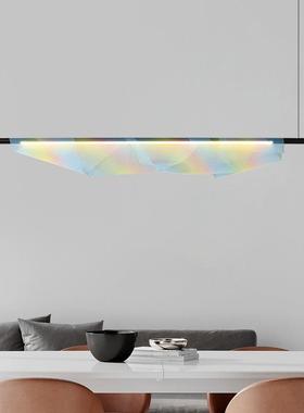 北欧简约长条餐厅吧台吊灯现代简约设计师款亚克力书房办公室灯具