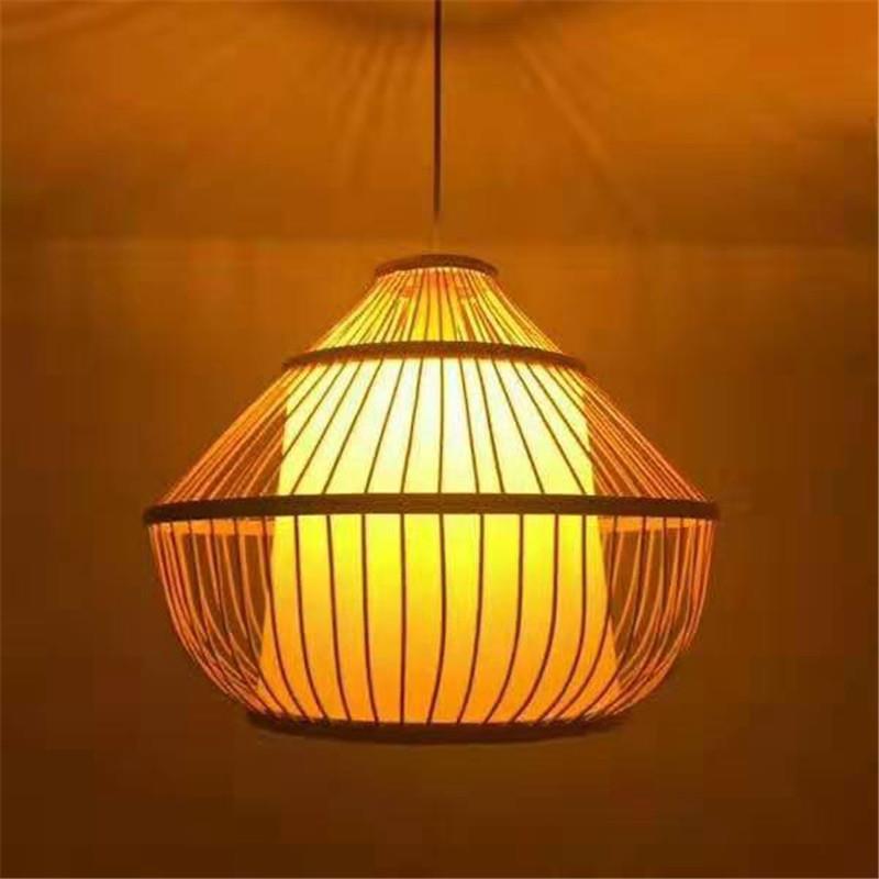 餐厅吧台楼梯阳台走廊竹编吊灯南亚越南泰国缅甸田园竹编吊灯