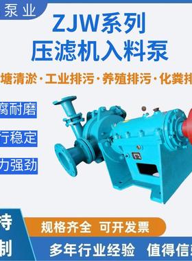 ZJW压滤机入料泵杂质泵洗煤厂送料泵矿厂耐磨耐腐泥浆泵污水泵