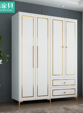 新款轻奢衣柜家用卧室组装衣橱现代简约儿童储物收纳柜子家具