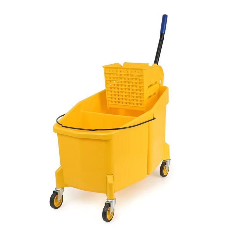 40L双桶下压侧压式柞水车清洁便捷式榨水车塑料双桶拖把桶挤水车