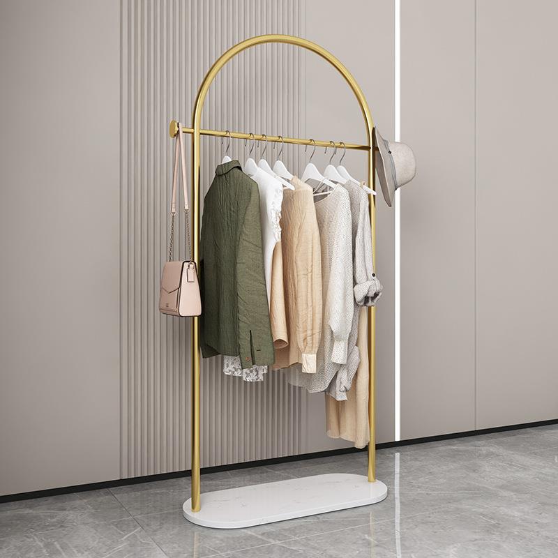 衣架落地卧室家用挂衣架简易室内挂衣服架子大理石客厅简约衣帽架