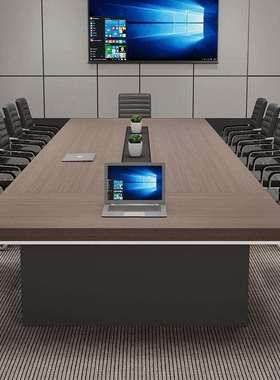 会议桌长桌简约现代办公桌椅组合会议室长条桌子工作台培训员新品