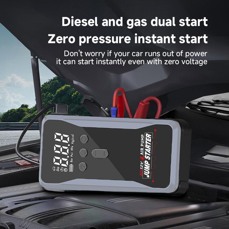 汽车应急启动电源强启电瓶搭电宝充气泵一体机12VJumpStarter