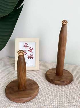 猫爪纸巾架厨房客厅桌面创意卷纸器轻奢免打孔抽纸盒卫生间纸巾盒