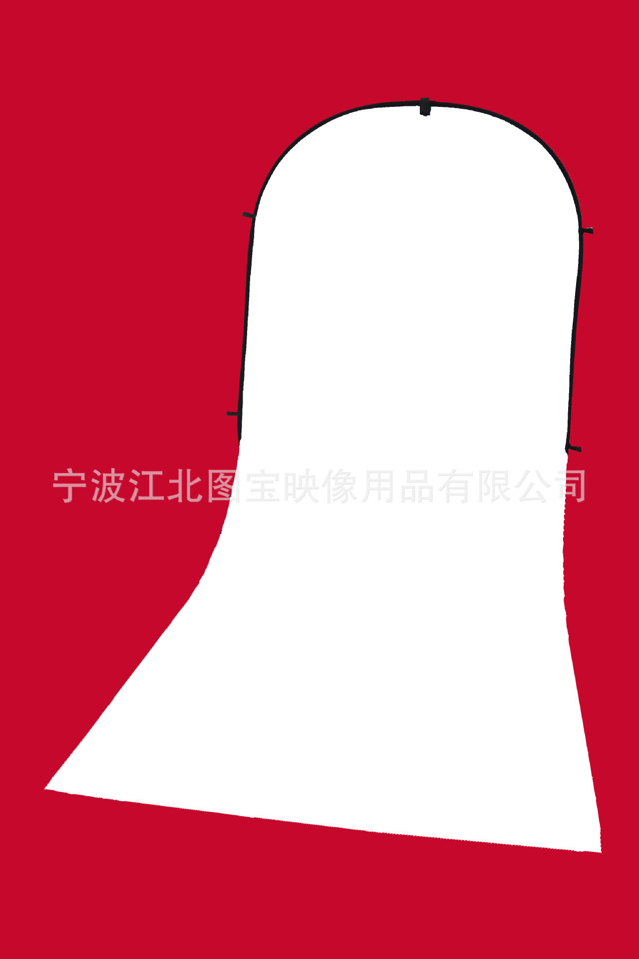 纯棉拖地抠像背景板 170X240X240CM黑白两面 可折叠 送便携包