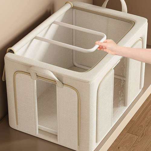 天山棉麻羽绒衣服收纳箱布艺家用折叠百纳箱衣柜被子衣物