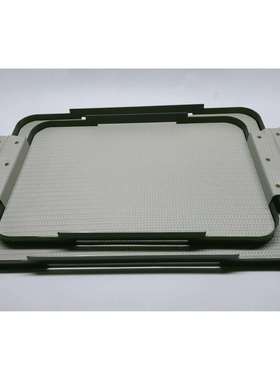 现代简约置物盘家居玄关轻奢托盘收纳盘摆件灰色麦穗纹实木木作