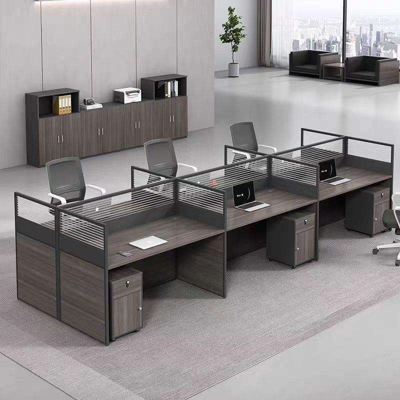 职员办公桌椅组合屏风办公桌8人位简约员工位办公桌4/6人位办公桌