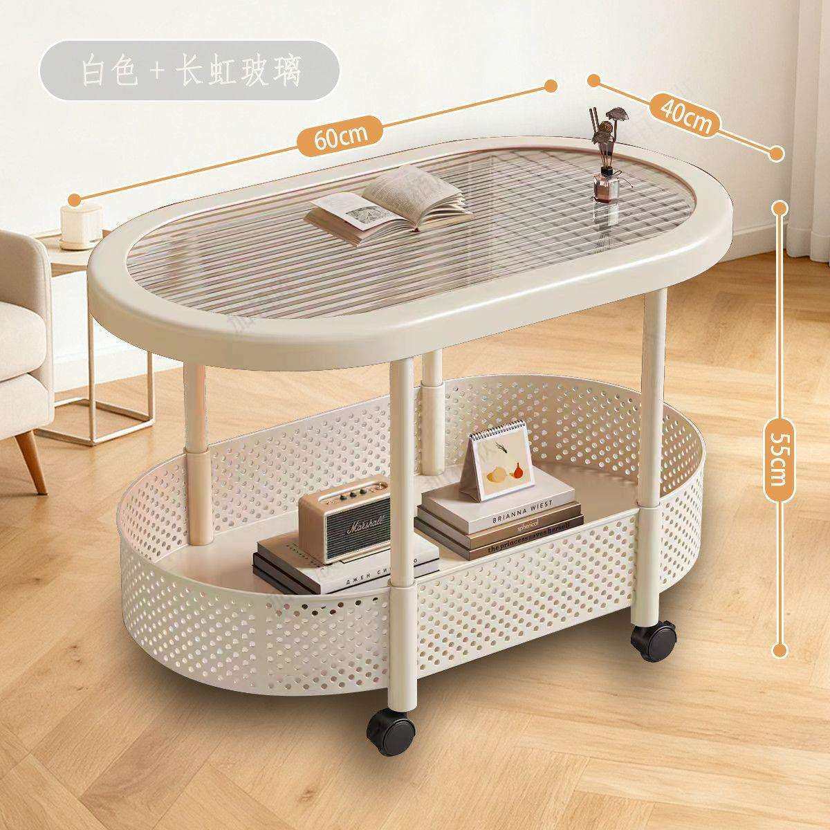移动茶几小户型奶油椭圆玻璃客厅家用沙发卧室简约小推车小桌子,鲜花速递/花卉仿真/绿植园艺,割草机/草坪机,淘宝优惠券,粉丝福利购,淘宝优惠卷