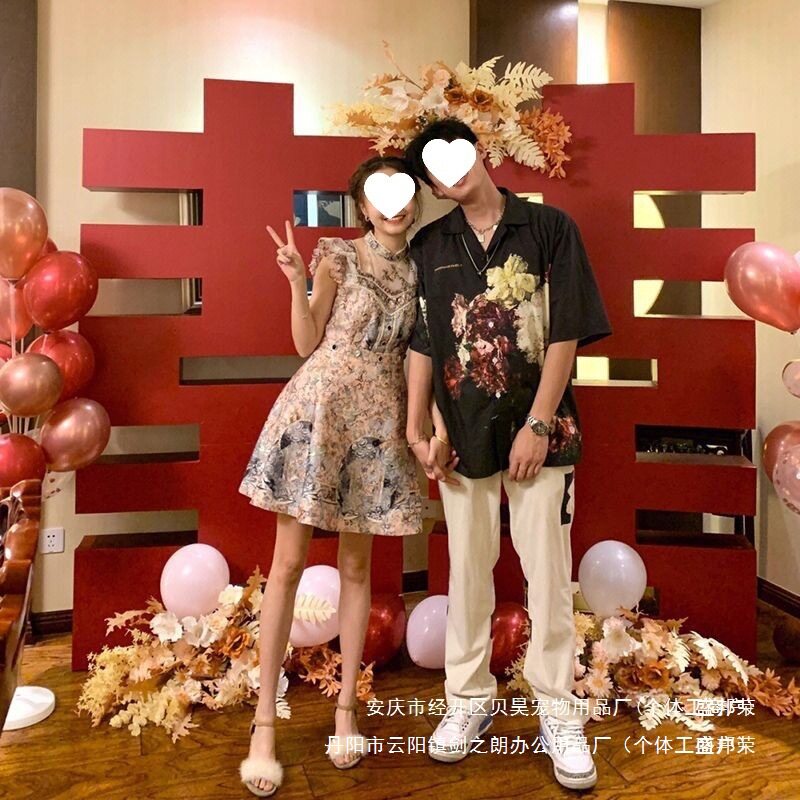 厂家立体喜字结婚摆件双囍喜庆婚房布置婚礼客厅大喜字装饰