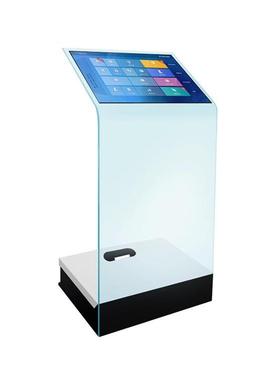 30寸多媒体空灵空盈悬浮水晶讲台透明触控一体机展厅触摸显示屏