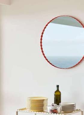 丹麦HAY ARCS MIRROR新品弧形镜全身穿衣镜圆形镜子上墙装饰镜子