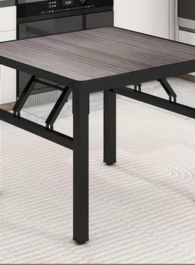 正方形可折叠餐桌四方小桌子厨房家用饭桌简易折叠桌出租屋用