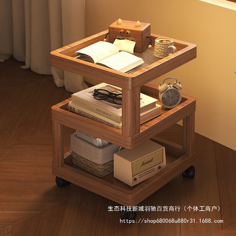 沙发边柜全楠竹客厅茶几简约现代创意小桌子床头柜移动一体