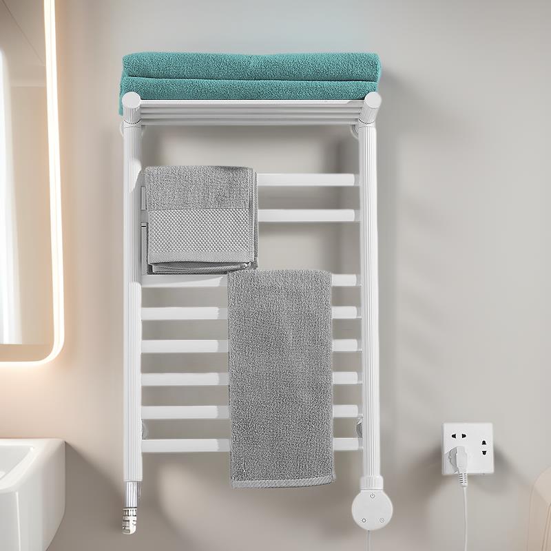 碳纤维智能电热毛巾架家用卫生间浴室电加热温控烘干浴巾置物架