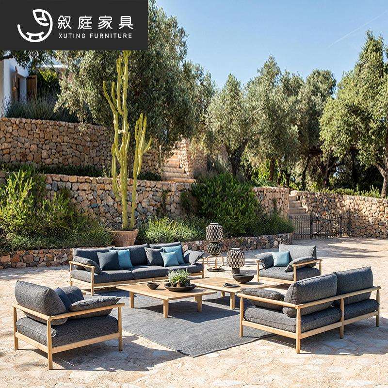 户外休闲实木桌椅沙发别墅花园庭院露台民宿风景区现代简约家具