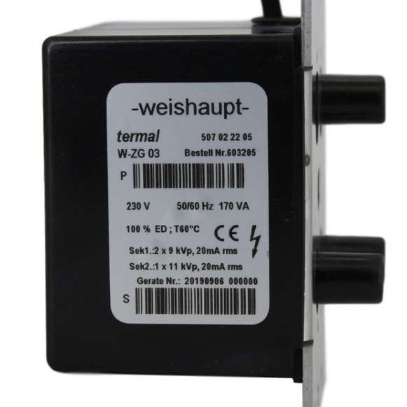 weishaupt 点火变压器 termal W-ZG03 3级输出 威索燃烧器WM-GL用