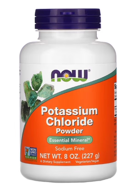 现货美国Now Foods氯化钾粉Potassium Chloride健身227g