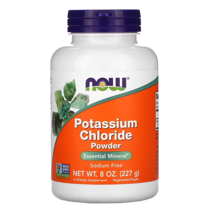 现货美国Now Foods氯化钾粉Potassium Chloride健身227g