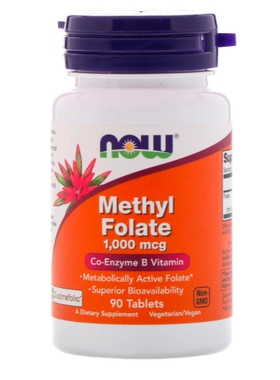 现货美国Now Foods Methyl Folate活性五甲基叶酸1000微克90片
