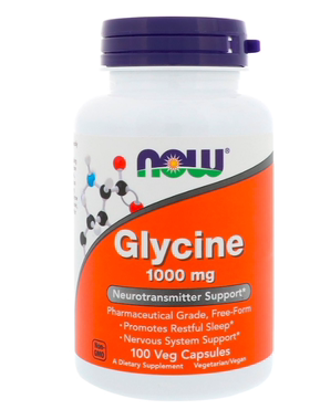 现货 美国Now Foods 甘氨酸 Glycine 1000毫克100胶囊