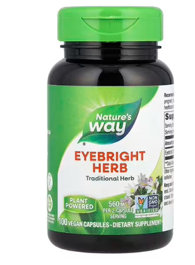现货美国 Nature s Way Eyebright小米草胶囊 草本 眼睛视力100粒
