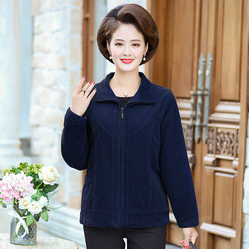 夹克衫秋衣全棉宽松气质长袖复古