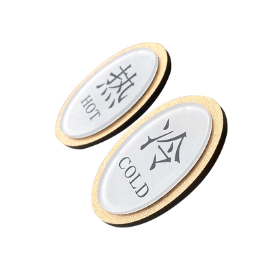 亚克力防水热冷水纸提示标识贴