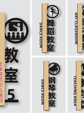 门牌亚克力·镂空教室门牌
