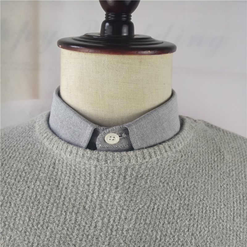 牛津纺衬衫衣领单郎纯棉百搭