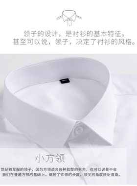 单郎白色假领子衬衫衫衣尖领