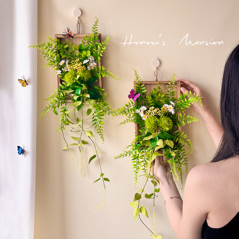 墻面裝飾仿真綠植壁掛花器仿真花