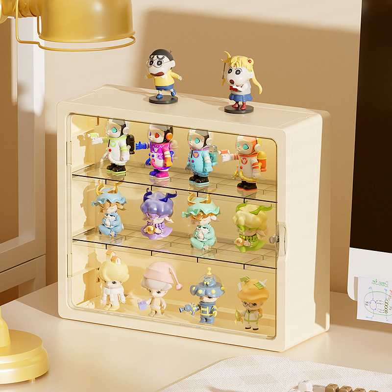 壁挂式盲盒收纳盒防尘公仔玩偶展示架泡泡玛特透明手办摆件展示盒