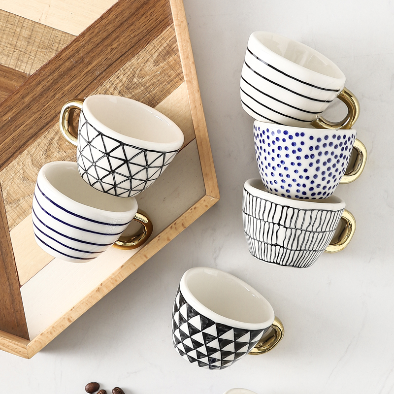 意式浓缩杯子100ml咖啡杯精致Espresso陶瓷杯咖啡液萃取杯盎司杯