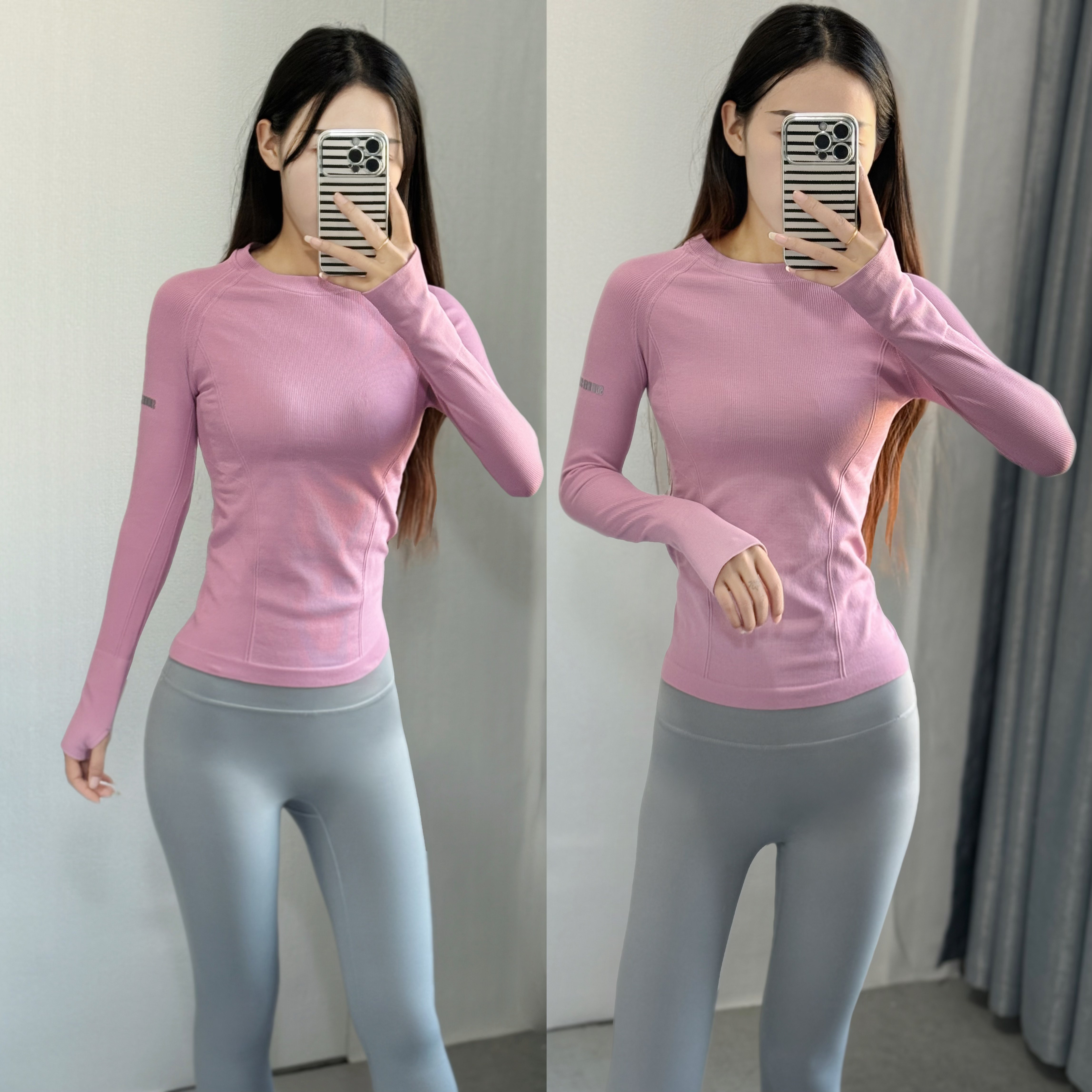 速干瑜伽服女修身弹力运动上衣户外跑步显瘦健身普拉提内搭T恤秋,运动服/休闲服装,健身衣,淘宝优惠券,粉丝福利购,淘宝优惠卷