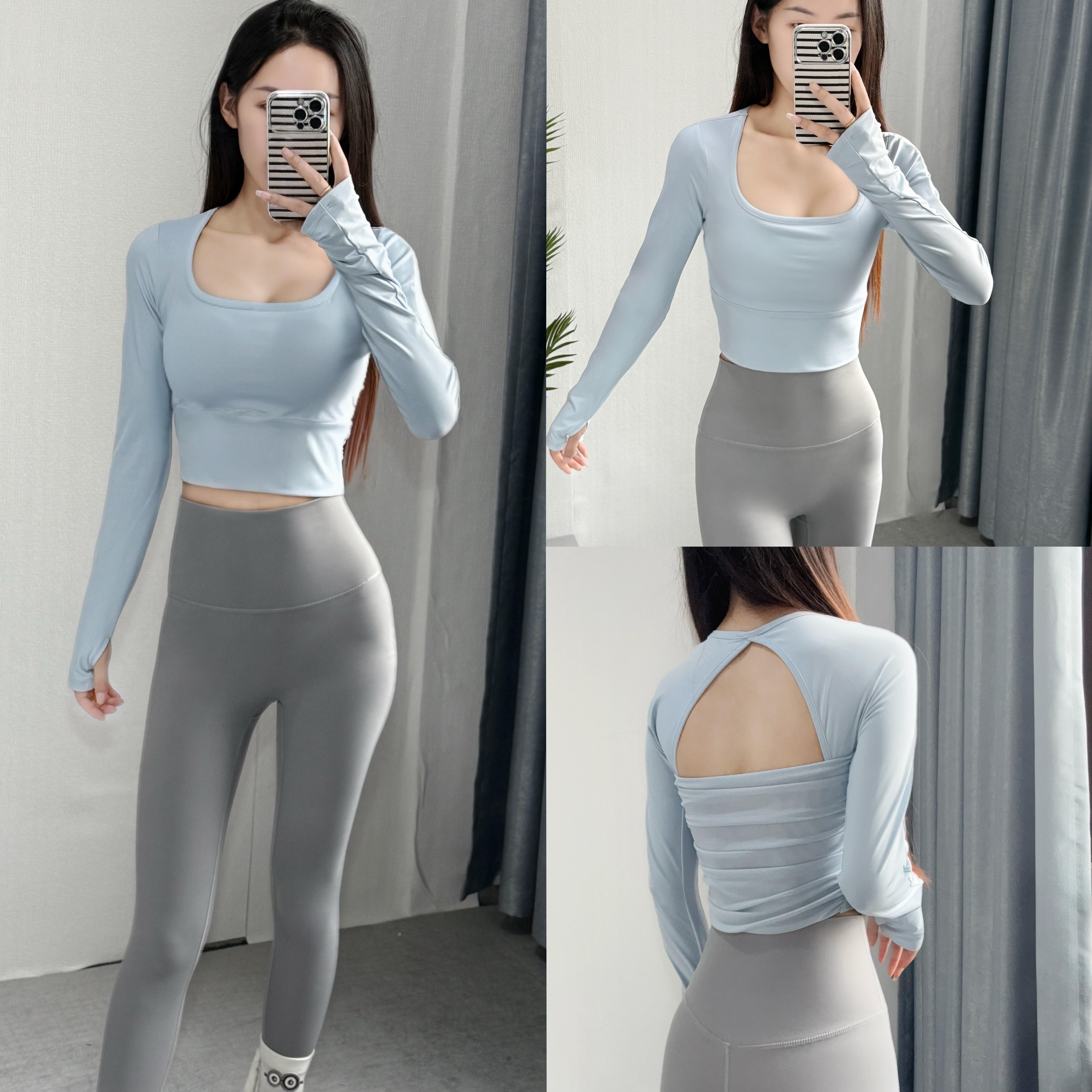 瑜搭专辑秋冬瑜伽长袖固定胸垫运动内衣速干上衣女百搭显瘦健身服,运动服/休闲服装,健身衣,淘宝优惠券,粉丝福利购,淘宝优惠卷