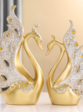 艾绘树脂工艺品创意天鹅