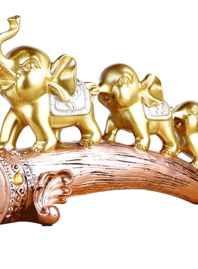 招财家居饰品现代简约大象摆件