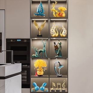 家居客厅酒柜电视柜房间装 饰品摆件轻奢现代高档办公室工艺品树脂