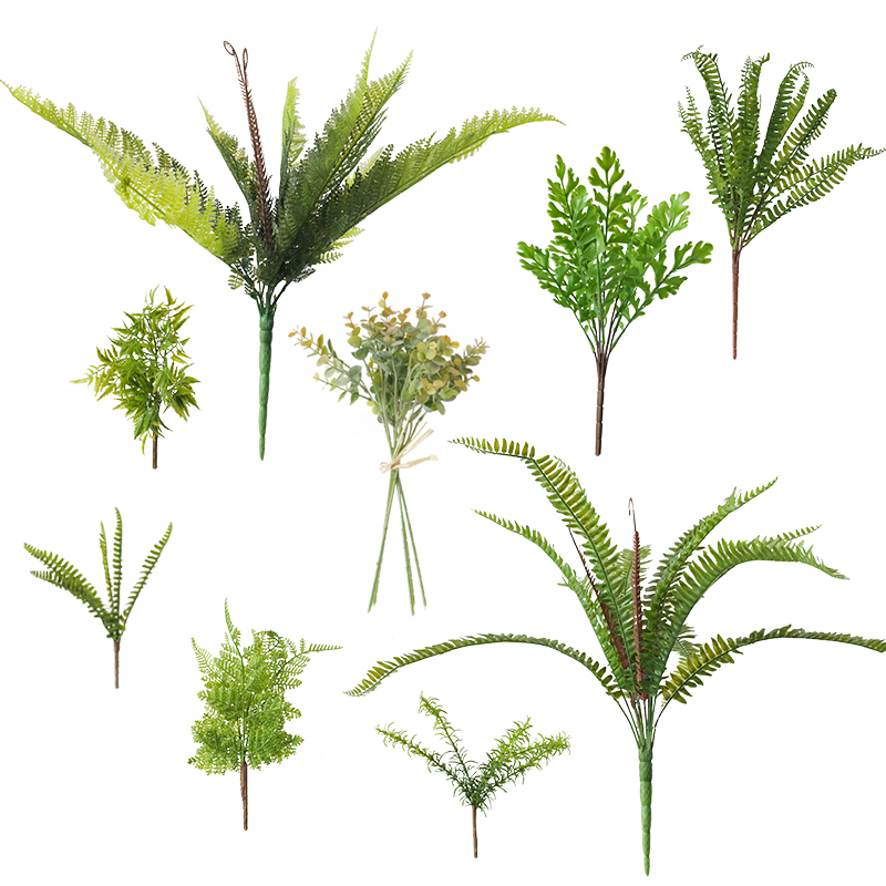泰环婚庆水草波斯叶仿真花蕨类植物绿叶壁挂装饰室内植物墙背景墙