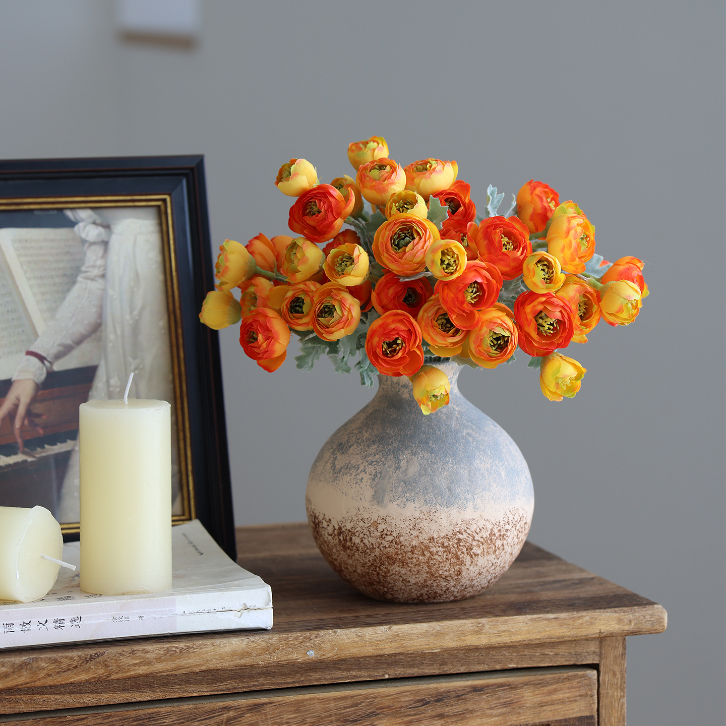 高级感逼真小茶花仿真花束