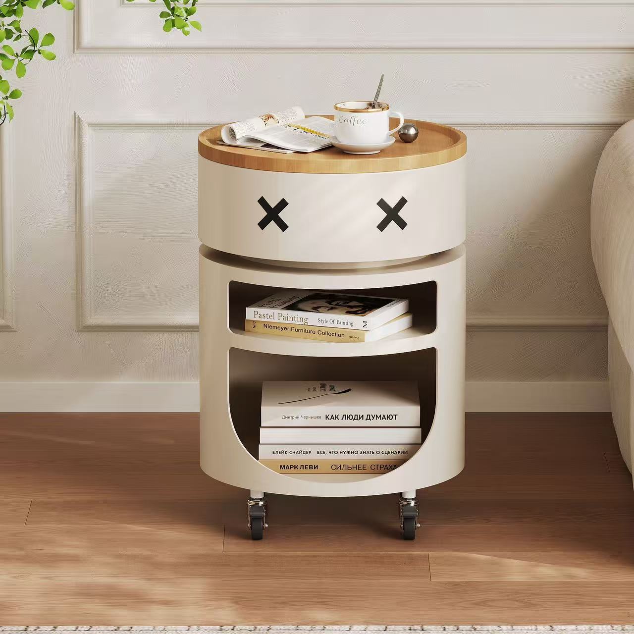 沙发边几茶几可移动实木小圆桌子客厅家用零食柜创意床头柜置物架