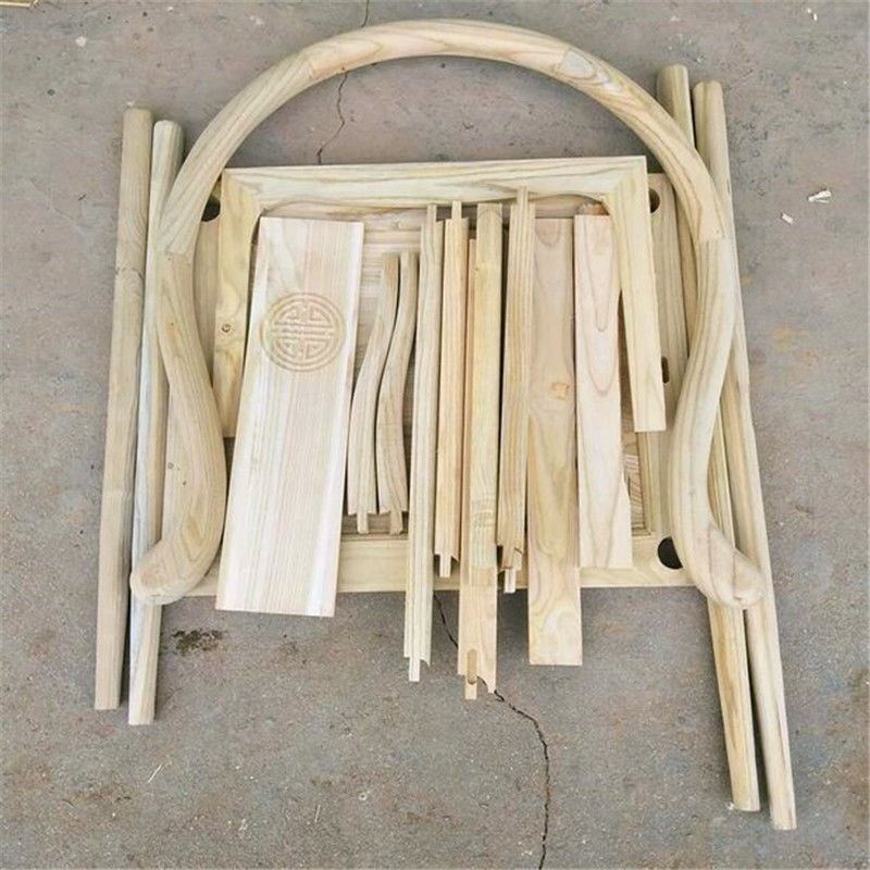实木茶椅中式圈椅白胚复古椅子扶手椅子圈椅靠背椅办工椅喝茶椅子