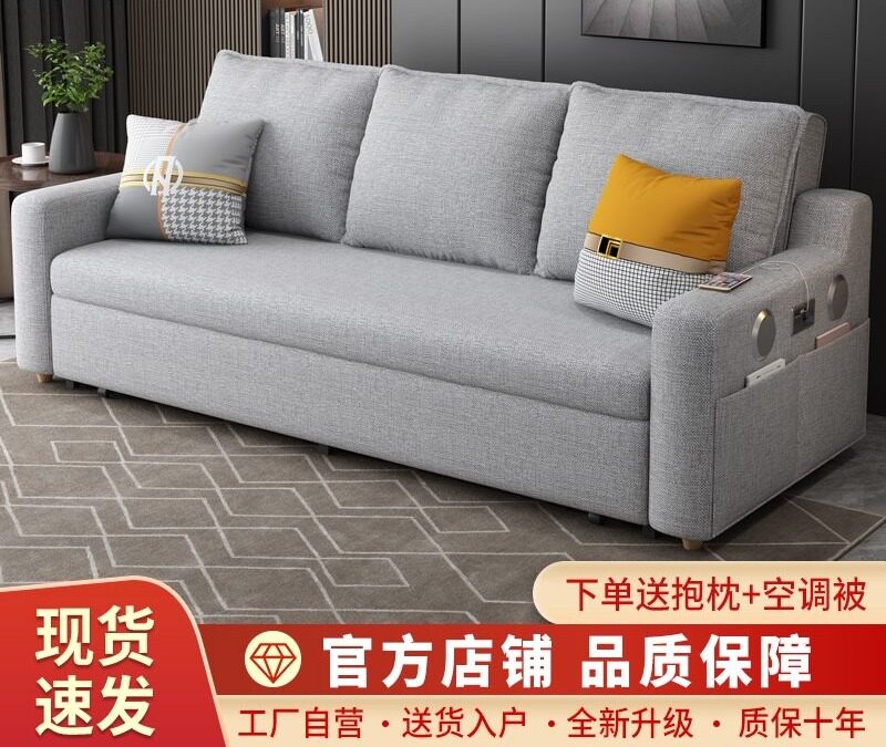 沙发床两用可折叠储物小户型客厅卧室带音响单人双人网红款多功能