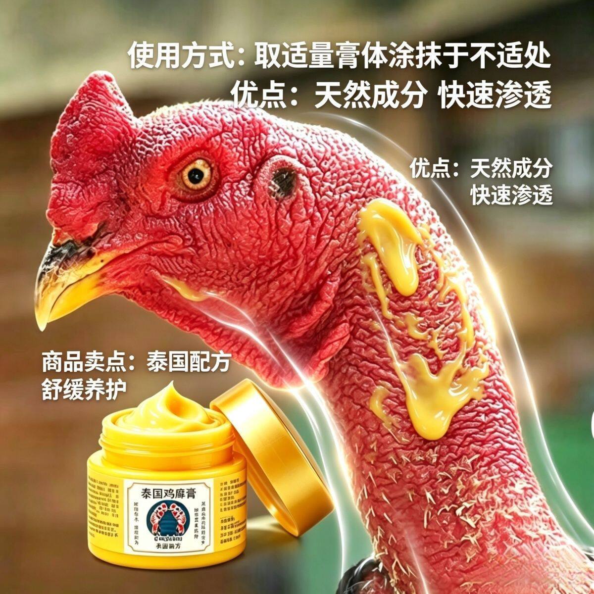 泰国鸡麻膏鸡鸭鹅鸽子感冒拉稀药清凉油/防暑/醒神药