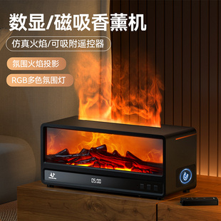 仿真壁炉香薰火焰加湿器桌面小型家用客厅卧室氛围灯男女生日礼物