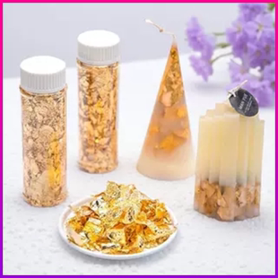 饰金箔纸ins轻奢风半透明蜡烛装 蜡烛装 饰材料手工diy蜡烛香薰创意