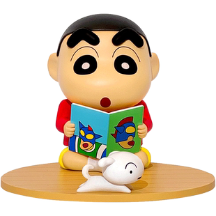 蜡笔小新官方旗舰店家用手机支架办公室桌面手机底座摆件潮玩公仔